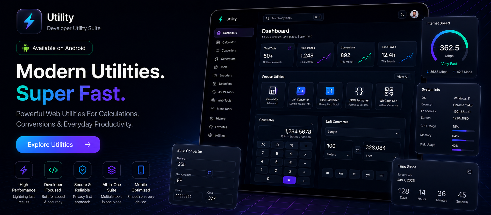 Utility - Developer utilities and productivity tools
